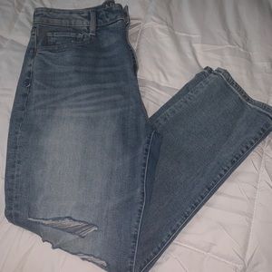 Super high rise straight jeans